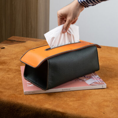 Tissue Box – Da Clemence – Olive X Orange