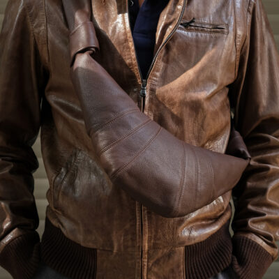 Túi Hobo Croissant Da Bò Ý Nâu Bò