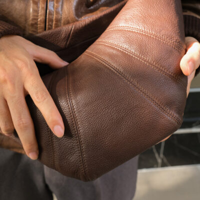 Túi Hobo Croissant Da Bò Ý Nâu Bò