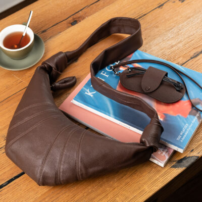 Túi Hobo Croissant Da Bò Ý Nâu Bò