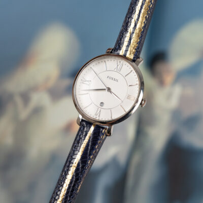 Dây Đồng Hồ Da Cá Sấu Black