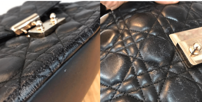 Túi Dior bong tróc da