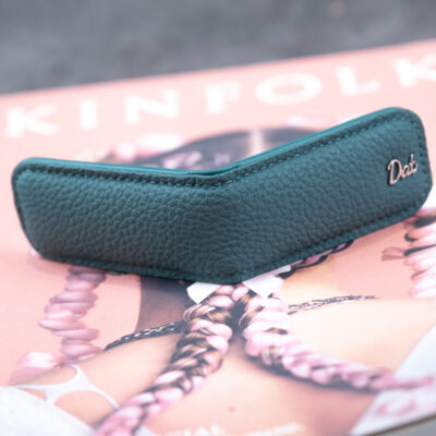 Money Clip Thiết Kế Tag Logo/tên Da Togo Xanh Lá