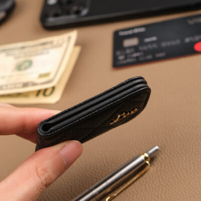 Kẹp Tiền Money Clip Da Caviar Black