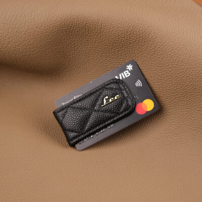 Kẹp Tiền Money Clip Da Caviar Black