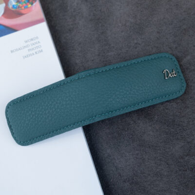 Money Clip Thiết Kế Tag Logo/tên Da Togo Xanh Lá