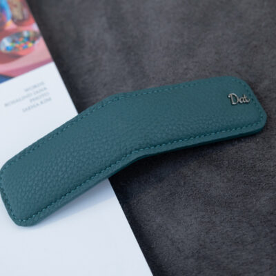 Money Clip Thiết Kế Tag Logo/tên Da Togo Xanh Lá