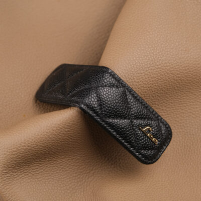 Kẹp Tiền Money Clip Da Caviar Black