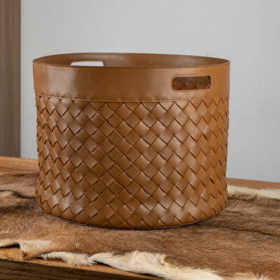 Sọt Đan Da Bò Brown