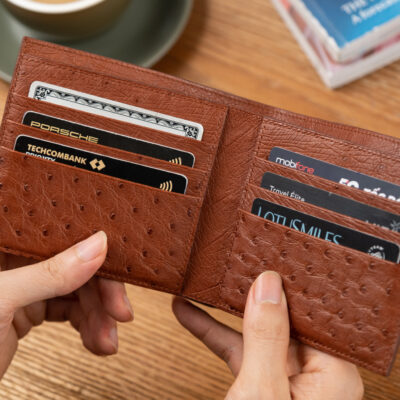 Ví Nam Da Đà Điểu Nâu Đỏ