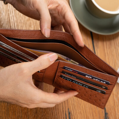 Ví Nam Da Đà Điểu Nâu Đỏ