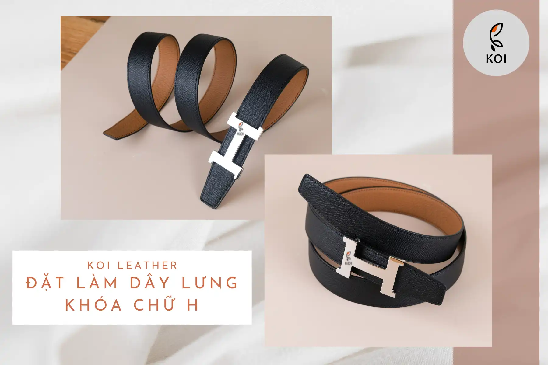 Đặt Làm Dây Lưng Khóa Chữ H Chuẩn Form, Đúng Gu, Đúng Da