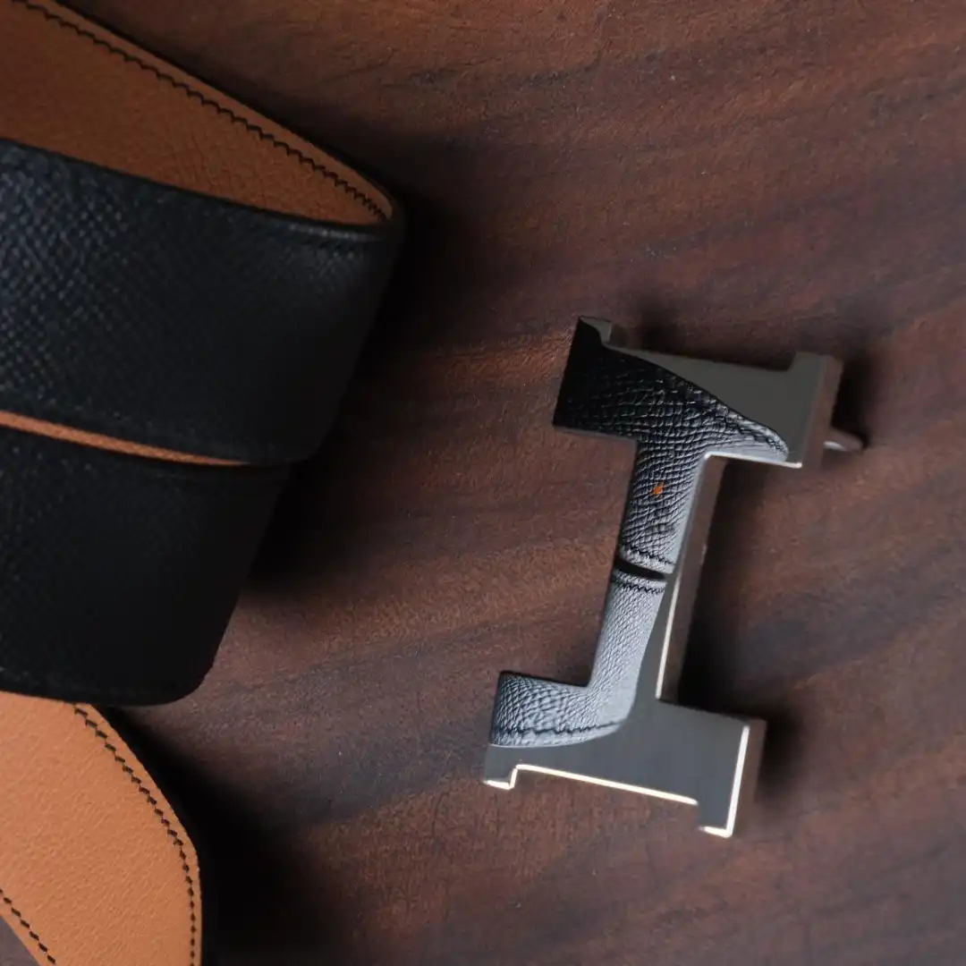 thắt lưng khóa chữ H da espom