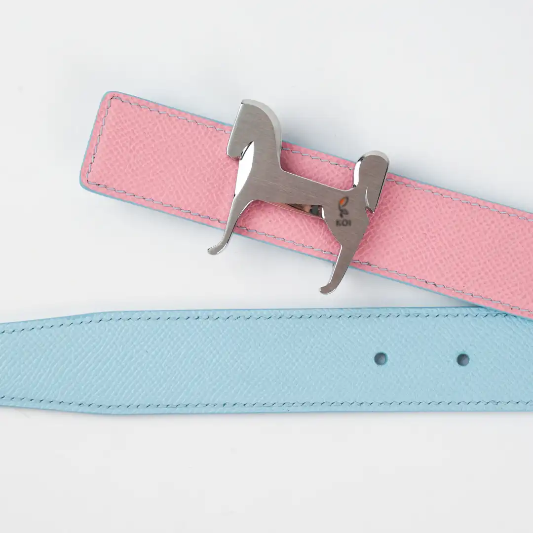 thắt lưng khóa chữ H da espom