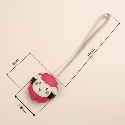 Charm Cừu Da Bò Pink, Yellow, Green, Black