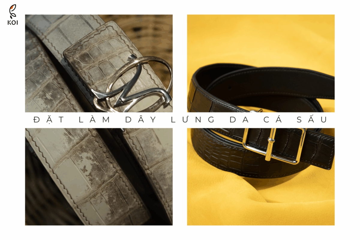 Đặt Làm Dây Lưng Da Cá Sấu Theo Yêu Cầu Thủ Công Cao Cấp