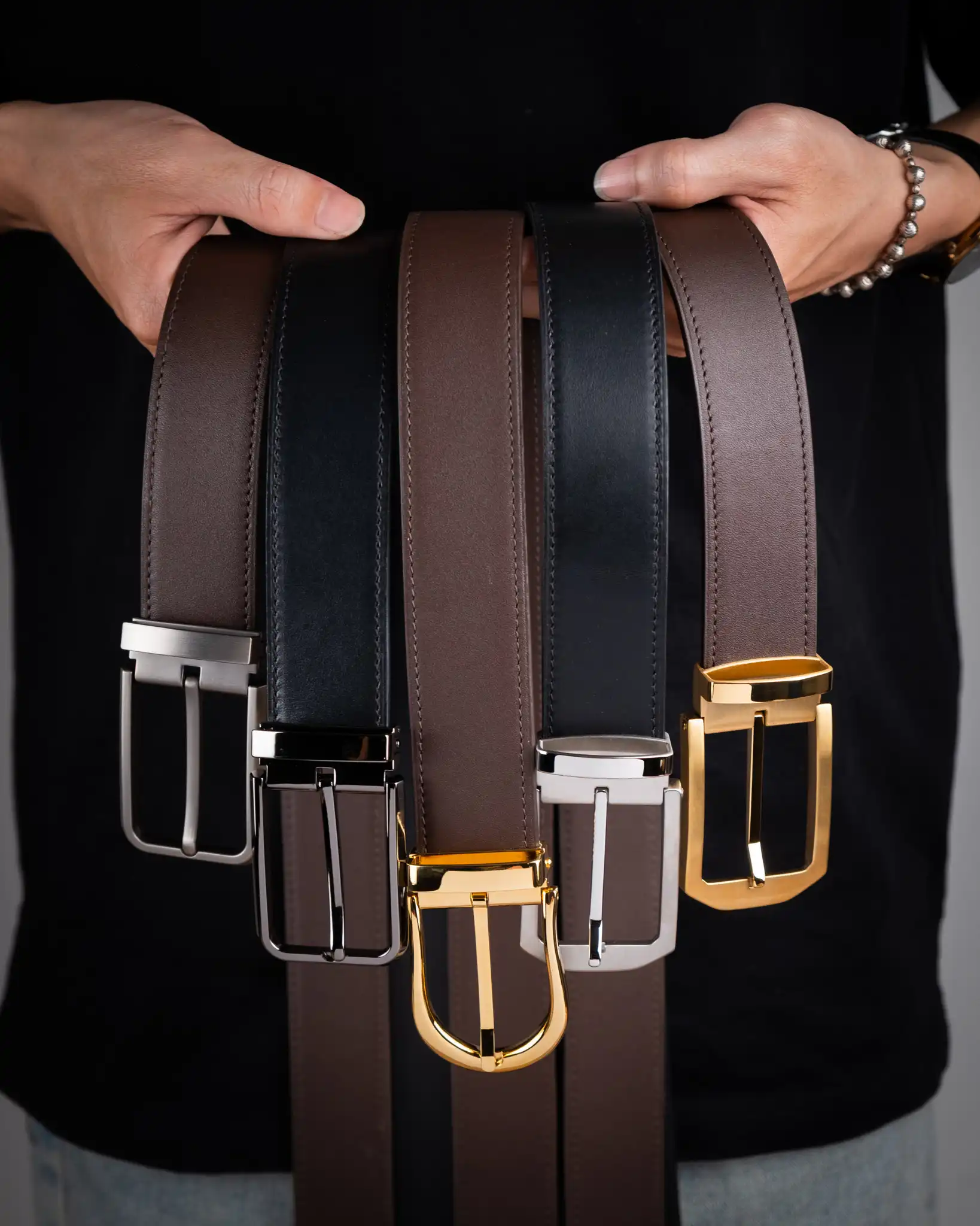 Thắt Lưng Nam Da Bò Black/brown