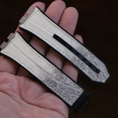 Hublot Straps Da Alligator White Ivory