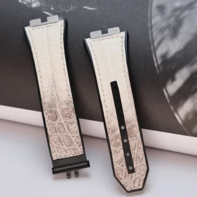 Hublot Straps Da Alligator White Ivory