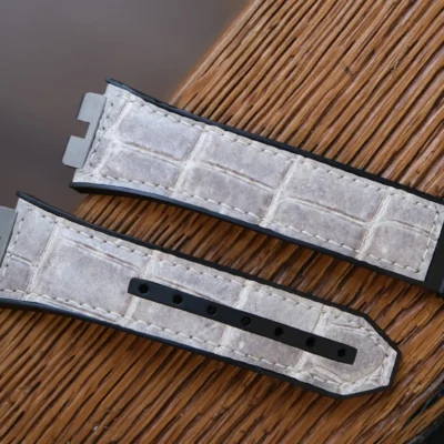 Hublot Straps Da Alligator White Ivory