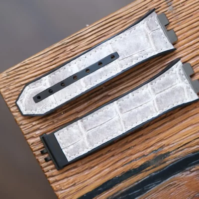 Hublot Straps Da Alligator White Ivory
