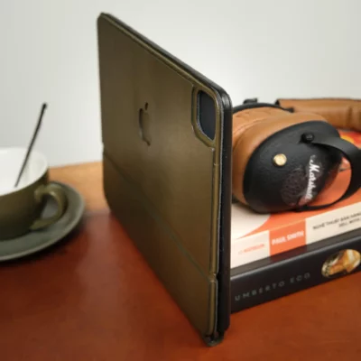 Bọc Keyboard Da Bò Olive