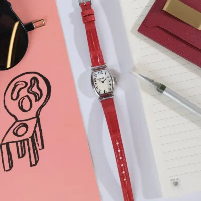 Dây Đồng Hồ Tissot Da Cá Sấu Red