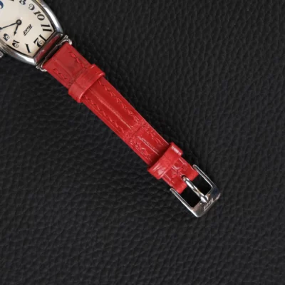 Dây Đồng Hồ Tissot Da Cá Sấu Red