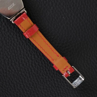 Dây Đồng Hồ Tissot Da Cá Sấu Red