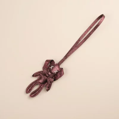 Charm Thỏ Bling Bling – Da Bò Ánh Kim Silver, Gold, Red, Brown