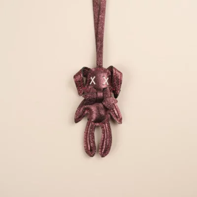 Charm Thỏ Bling Bling – Da Bò Ánh Kim Silver, Gold, Red, Brown