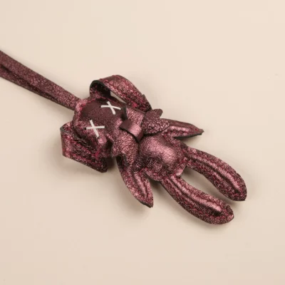 Charm Thỏ Bling Bling – Da Bò Ánh Kim Silver, Gold, Red, Brown