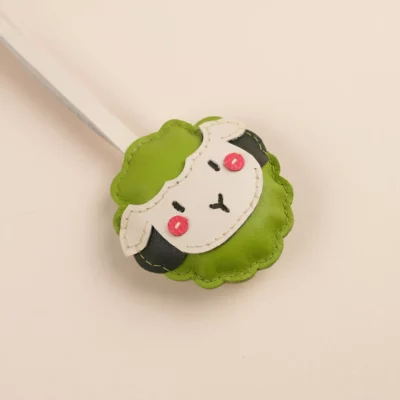 Charm Cừu Da Bò Pink, Yellow, Green, Black