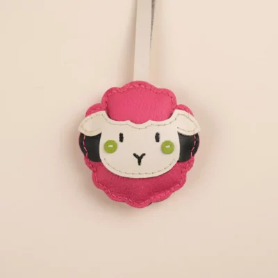 Charm Cừu Da Bò Pink, Yellow, Green, Black