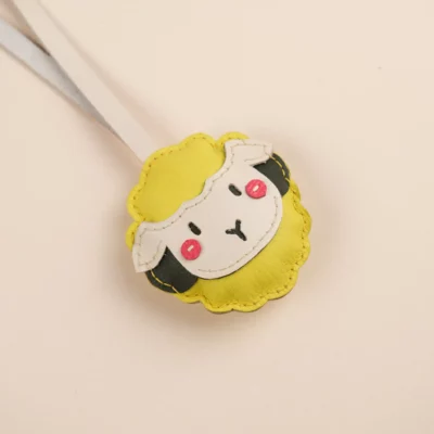 Charm Cừu Da Bò Pink, Yellow, Green, Black