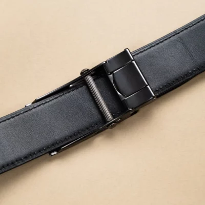 Thắt Lưng Khóa Trượt Da Bò Black, Brown