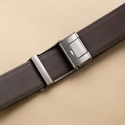 Thắt Lưng Khóa Trượt Da Bò Black, Brown