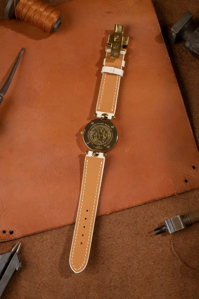 Dây Da Đồng Hồ Hermes – Da Bê Epsom - Cream - Hình 5