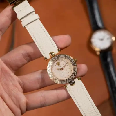 Dây Da Đồng Hồ Hermes – Da Bê Epsom - Cream - Hình 4