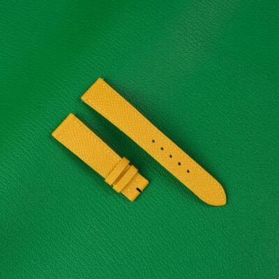 Dây Da Đồng Hồ Da Epsom Vàng Jaune Ambre Handmade