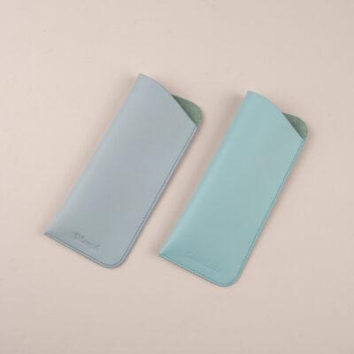 Bao Da Kính Mắt Da Swift Xanh Mint - Khắc Tên Theo Yêu Cầu